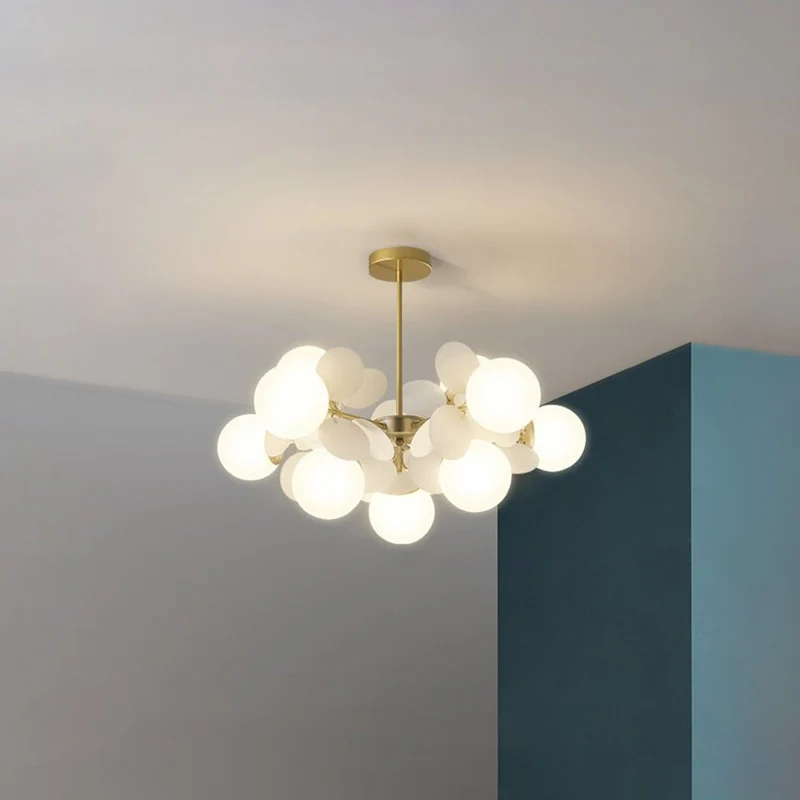 Bloementaklamp Plafond Meerkleurig Glas Metaal 4-15 Lichtpunten Natuurgeïnspireerd Design Woonkamer Eetkamer | Sansoti