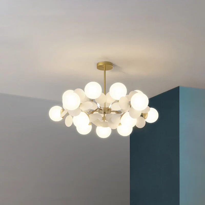 Bloementaklamp Plafond Meerkleurig Glas Metaal 4-15 Lichtpunten Natuurgeïnspireerd Design Woonkamer Eetkamer | Sansoti