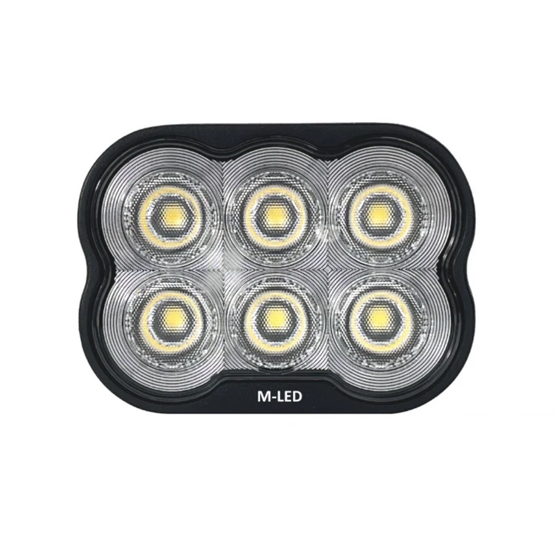 Rechteckige LED-Arbeitsleuchte mit Edelstahlhalterung / 6xLED / 30W