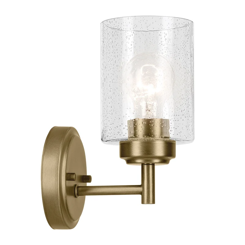 Wandleuchte Winslow 1-flammig Messing Ø 12cm