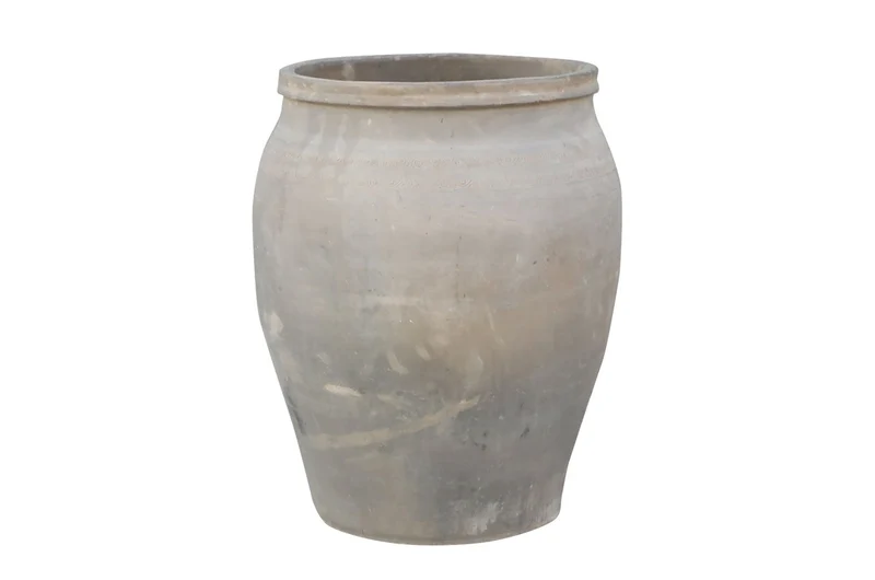Casa Padrino Luxus Vase 48 x 48 x H. 61 cm - Große Terrakotta Vase im rustikalen Antik-Look - Luxus Deko Accessoires