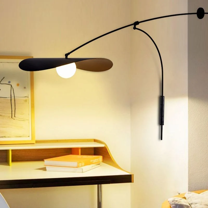 Wandlamp Boog Metaal Glas Zwart Goud Slaapkamer Woonkamer Ambient Verlichting Modern Industrieel Design | Sansoti