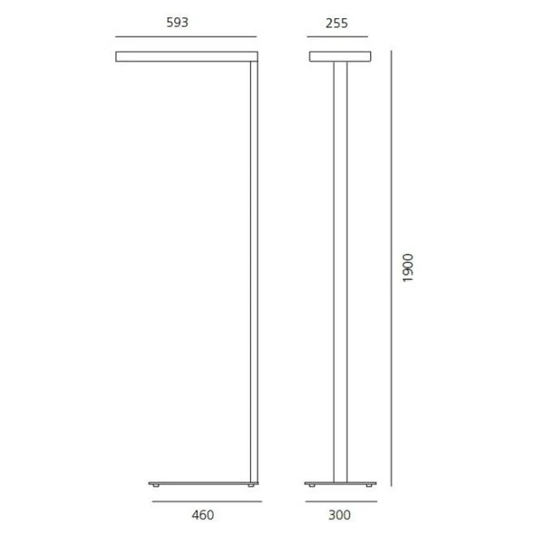 Artemide - Stehleuchte CHOCOLATE LED Alu+Stahl nicht dimmbar
