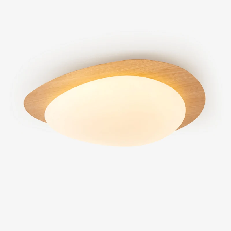 Plafondlamp Organisch Kiezeldesign Houtfinish LED Acrilaat Warm Licht Woonkamer Eetkamer Verlichting | Sansoti