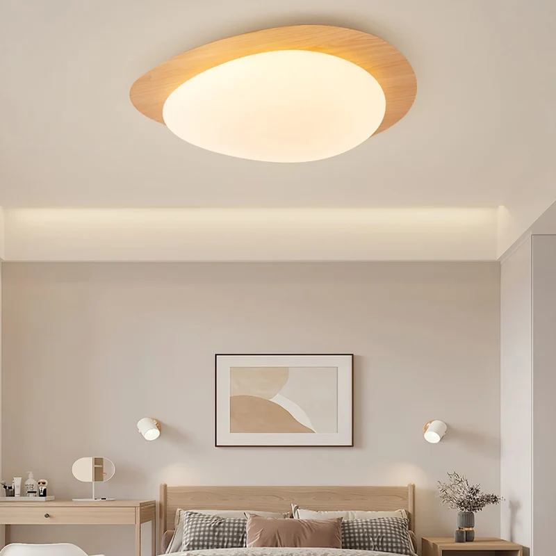 Plafondlamp Organisch Kiezeldesign Houtfinish LED Acrilaat Warm Licht Woonkamer Eetkamer Verlichting | Sansoti