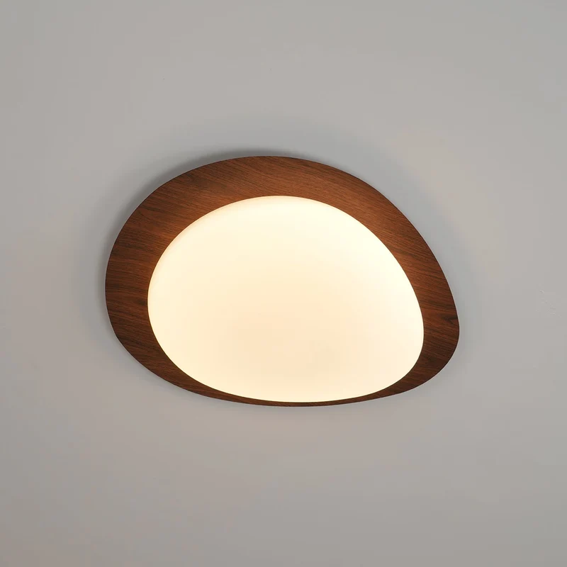 Plafondlamp Organisch Kiezeldesign Houtfinish LED Acrilaat Warm Licht Woonkamer Eetkamer Verlichting | Sansoti