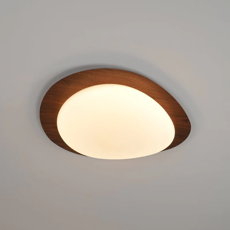 Plafondlamp Organisch Kiezeldesign Houtfinish LED Acrilaat Warm Licht Woonkamer Eetkamer Verlichting | Sansoti