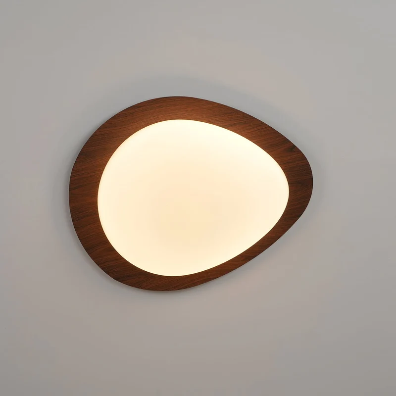 Plafondlamp Organisch Kiezeldesign Houtfinish LED Acrilaat Warm Licht Woonkamer Eetkamer Verlichting | Sansoti