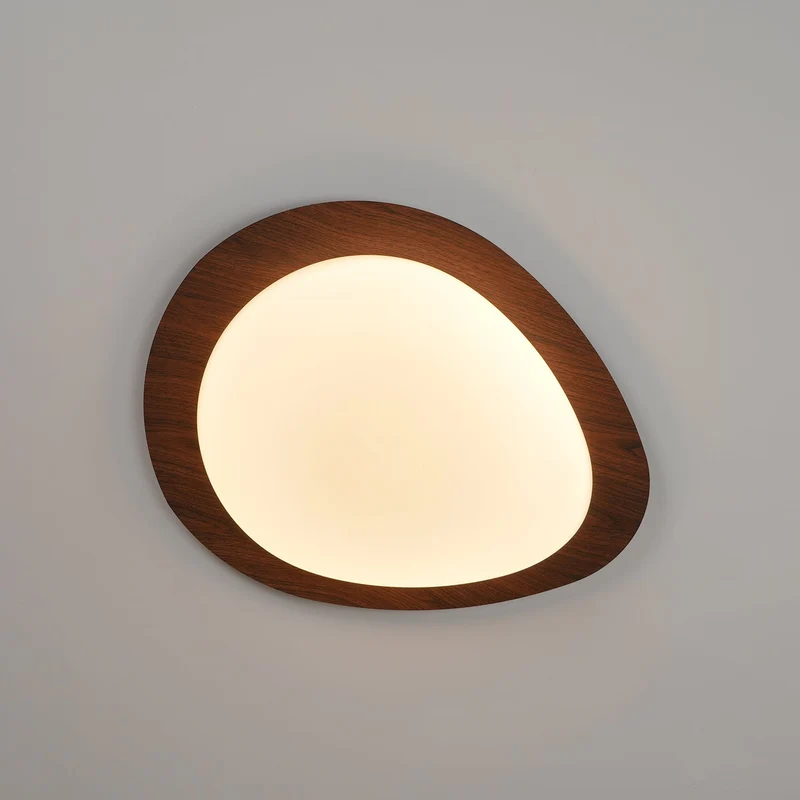 Plafondlamp Organisch Kiezeldesign Houtfinish LED Acrilaat Warm Licht Woonkamer Eetkamer Verlichting | Sansoti