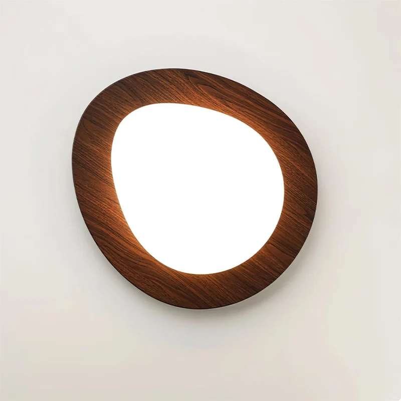 Plafondlamp Organisch Kiezeldesign Houtfinish LED Acrilaat Warm Licht Woonkamer Eetkamer Verlichting | Sansoti