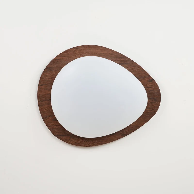 Plafondlamp Organisch Kiezeldesign Houtfinish LED Acrilaat Warm Licht Woonkamer Eetkamer Verlichting | Sansoti