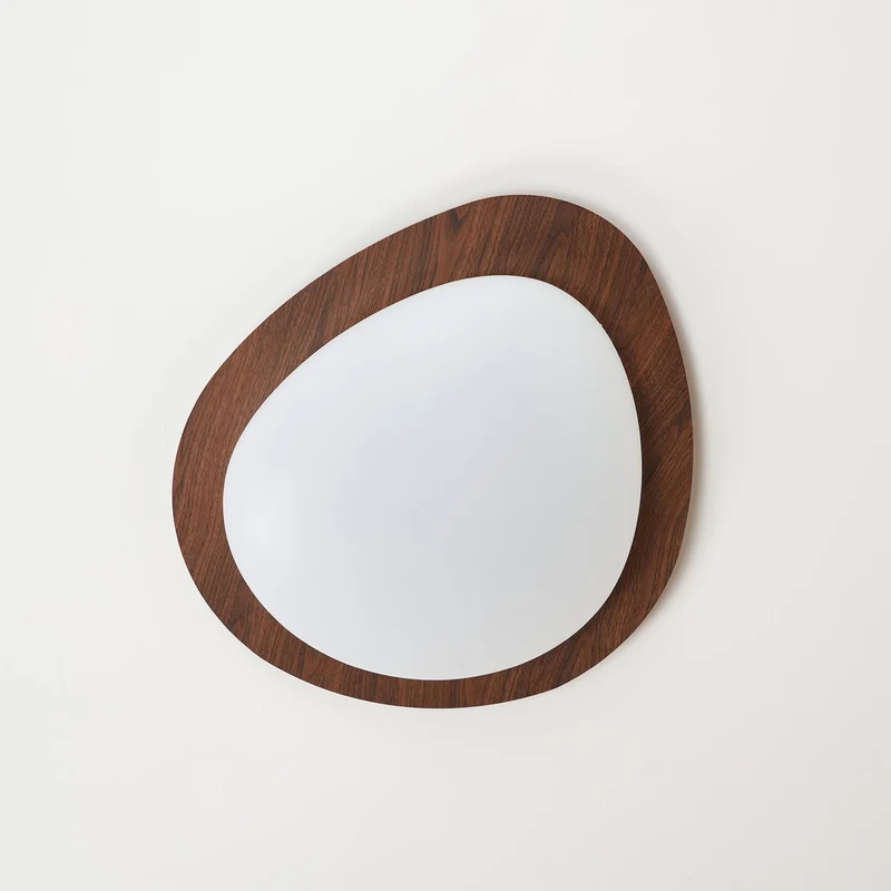 Plafondlamp Organisch Kiezeldesign Houtfinish LED Acrilaat Warm Licht Woonkamer Eetkamer Verlichting | Sansoti
