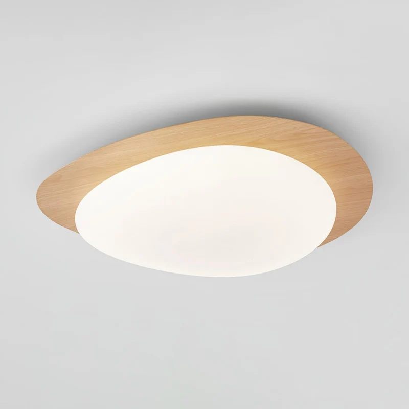 Plafondlamp Organisch Kiezeldesign Houtfinish LED Acrilaat Warm Licht Woonkamer Eetkamer Verlichting | Sansoti