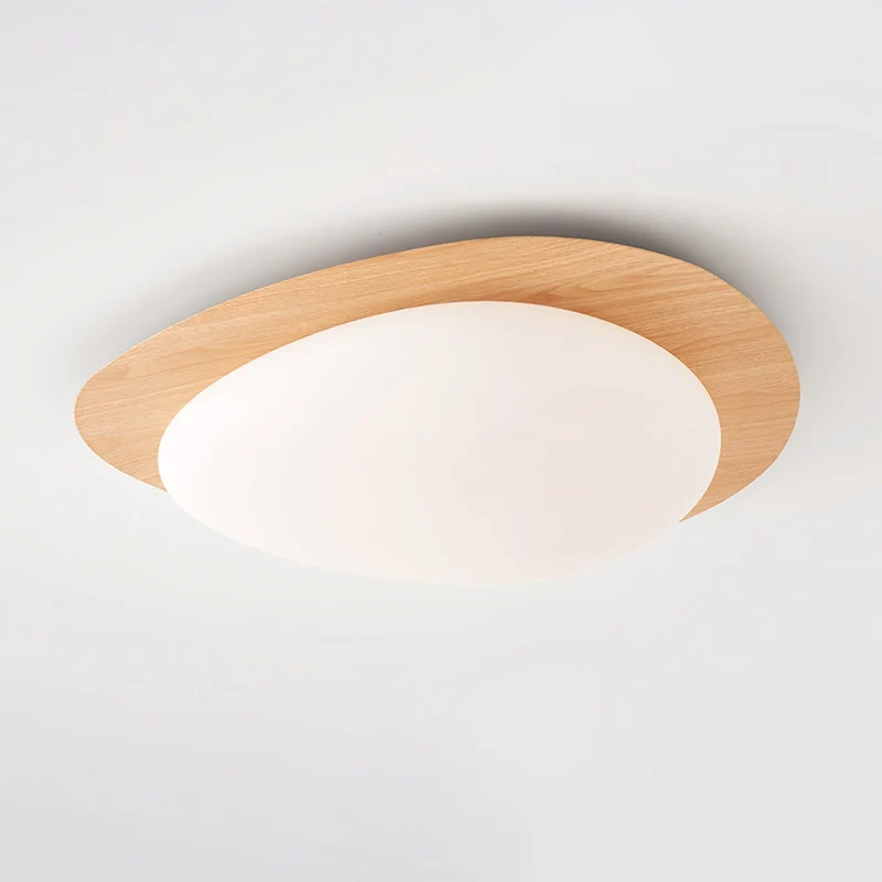 Plafondlamp Organisch Kiezeldesign Houtfinish LED Acrilaat Warm Licht Woonkamer Eetkamer Verlichting | Sansoti