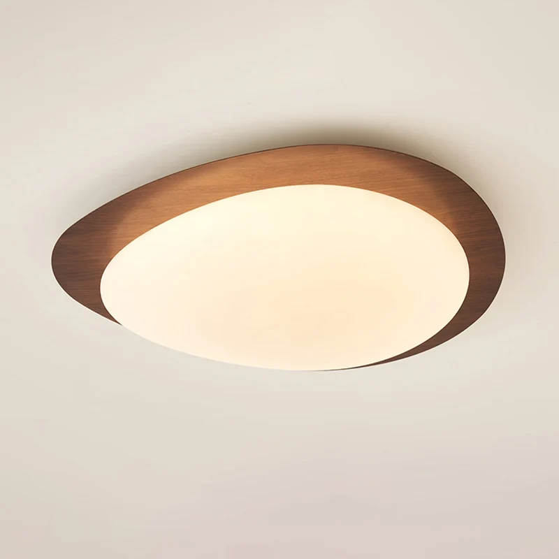Plafondlamp Organisch Kiezeldesign Houtfinish LED Acrilaat Warm Licht Woonkamer Eetkamer Verlichting | Sansoti