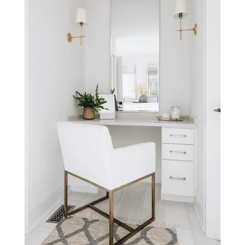 Wandlamp Messing met Stoffen Kap Minimalistisch Design 1 of 2 Lichtpunten voor Woonkamer Slaapkamer Interieur | Sansoti