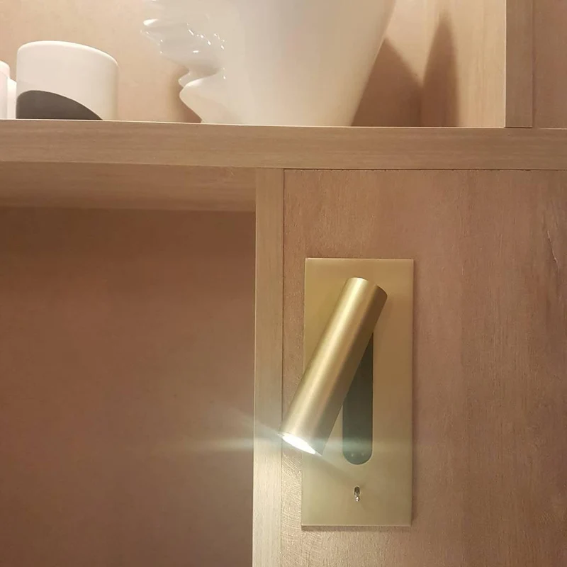 Industriële wandlamp aluminium LED 3000K-6000K met schakelaar interieur wandverlichting minimalistisch design | Sansoti