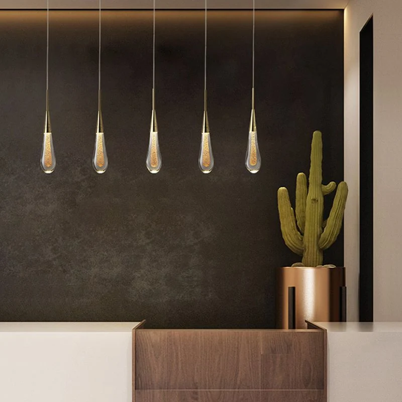 Hanglamp Kristal Goudkleurig Modern Design 1-3-5 Lichtpunten Eetkamer Woonkamer Decoratief Sfeervol Elegant | Sansoti