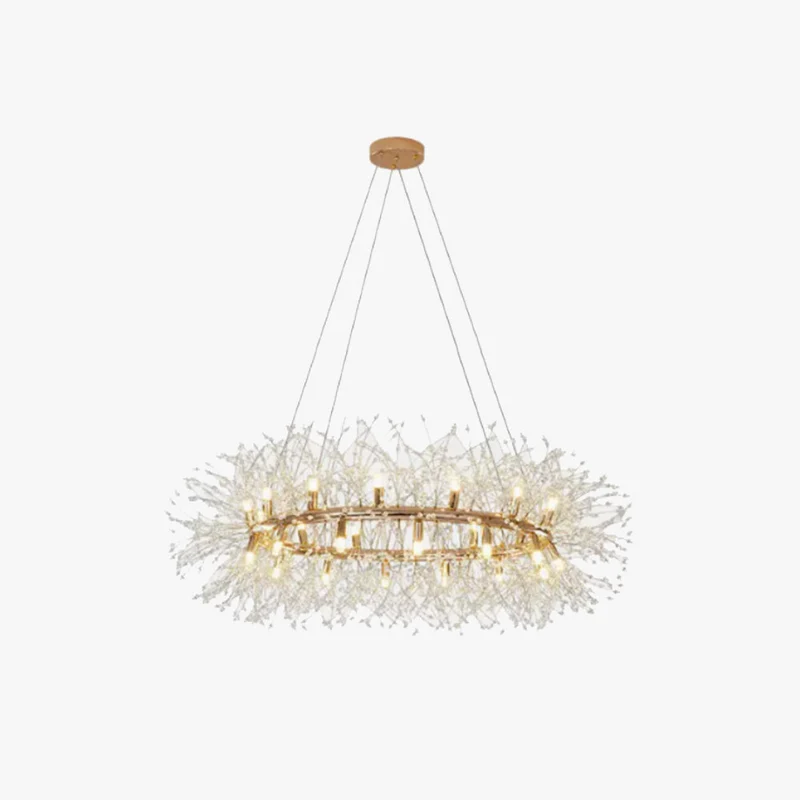 Hanglamp Kristal Metaal Goudkleurig Modern Design LED E27 Woonkamer Eetkamer Sfeervol Sfeerverlichting | Sansoti