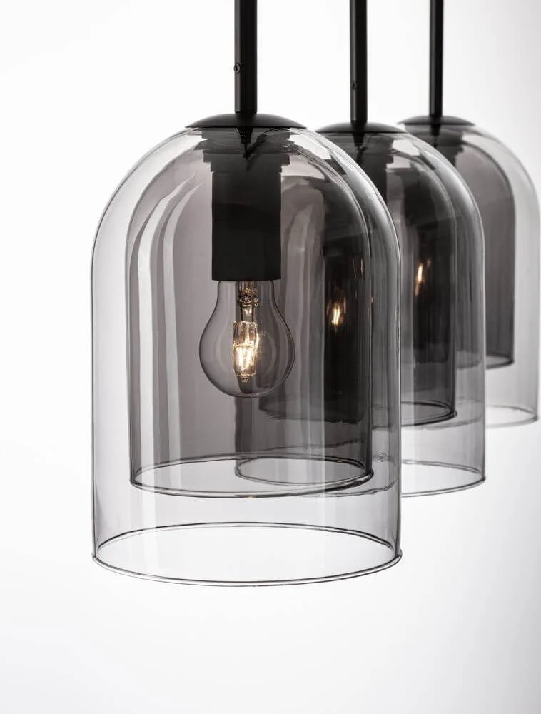 Velor Pendelleuchte Balken 70cm E27 3-flammig