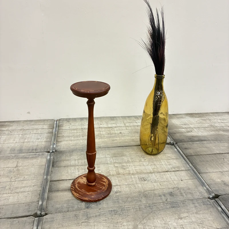 Vintage Telefontisch Beistelltisch Rund Holz Gedrechselt Braun Antik Tisch Gebraucht