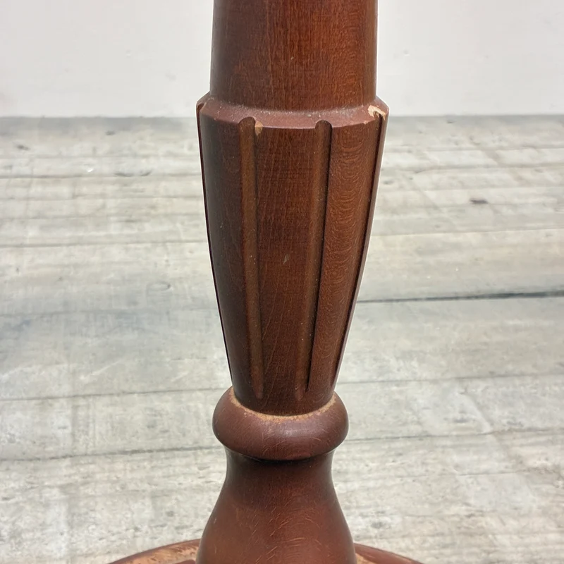 Vintage Telefontisch Beistelltisch Rund Holz Gedrechselt Braun Antik Tisch Gebraucht