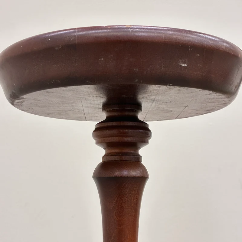 Vintage Telefontisch Beistelltisch Rund Holz Gedrechselt Braun Antik Tisch Gebraucht
