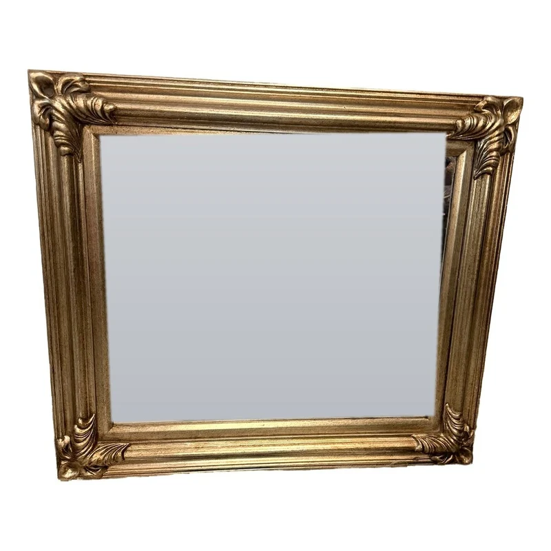 Casa Padrino Barock Wandspiegel Silber / Gold ca. 80 x 60 cm - Klassisch profilierter Rahmen