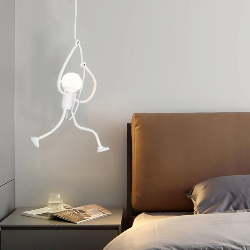 Metalen Hanglamp Figuurvorm LED E27 Zwart Wit Modern Design Woonkamer Eetkamer Slaapkamer Interieur Verlichting | Sansoti