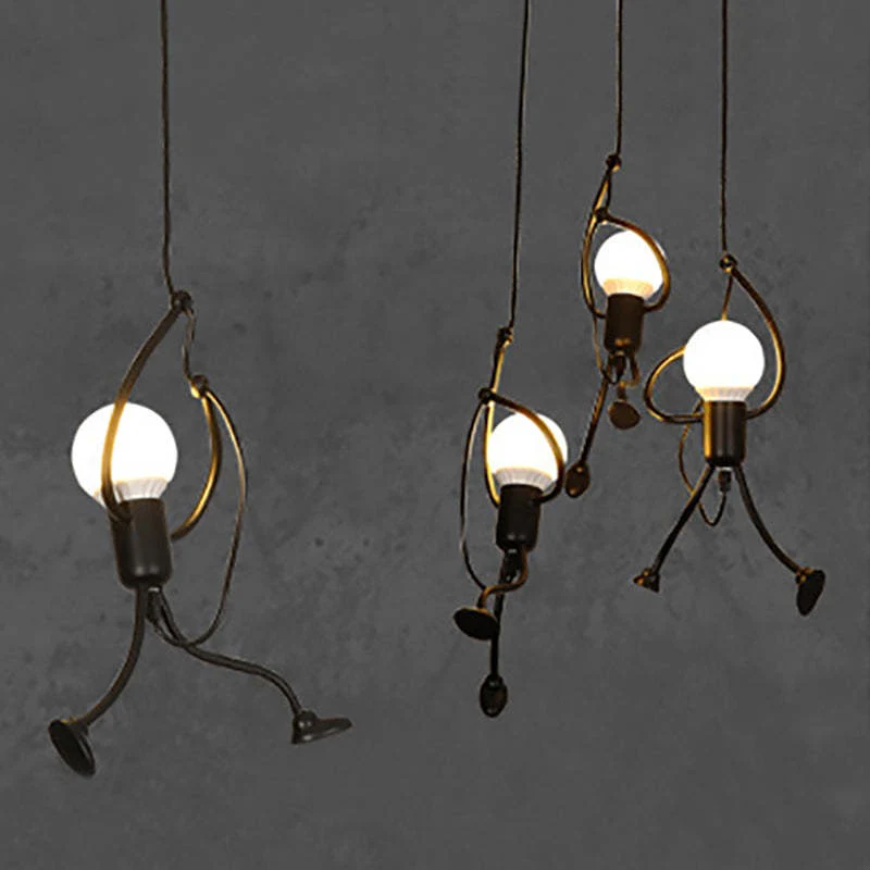 Metalen Hanglamp Figuurvorm LED E27 Zwart Wit Modern Design Woonkamer Eetkamer Slaapkamer Interieur Verlichting | Sansoti
