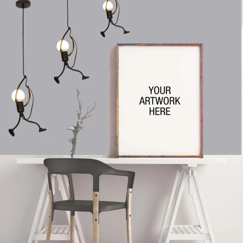 Metalen Hanglamp Figuurvorm LED E27 Zwart Wit Modern Design Woonkamer Eetkamer Slaapkamer Interieur Verlichting | Sansoti