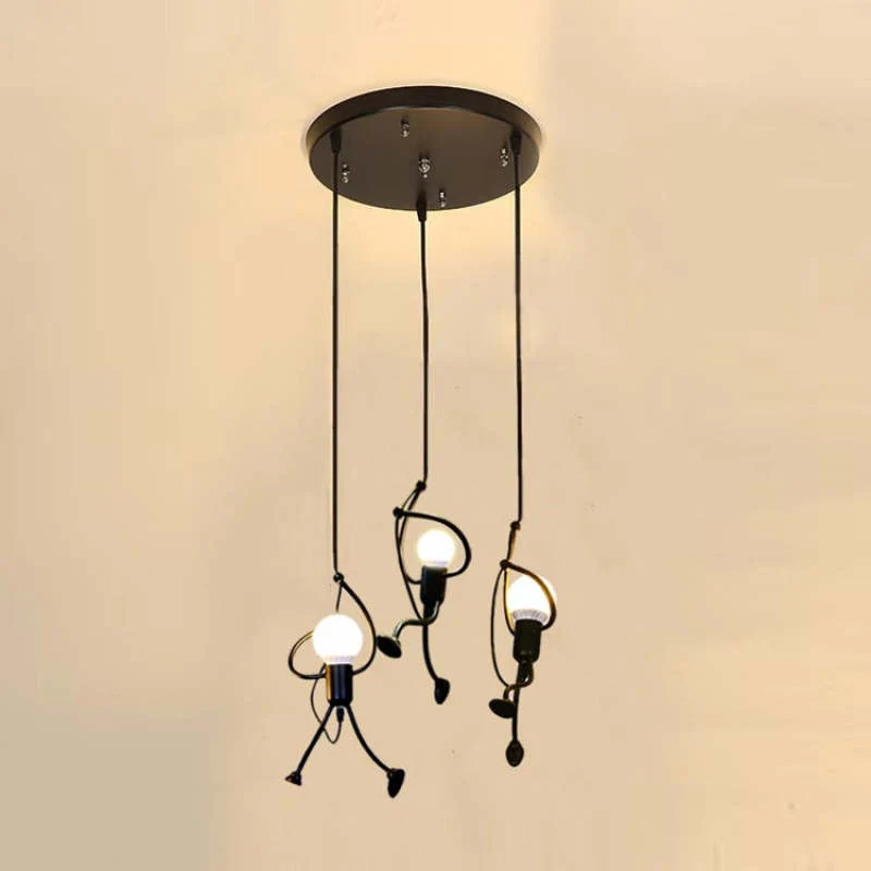 Metalen Hanglamp Figuurvorm LED E27 Zwart Wit Modern Design Woonkamer Eetkamer Slaapkamer Interieur Verlichting | Sansoti