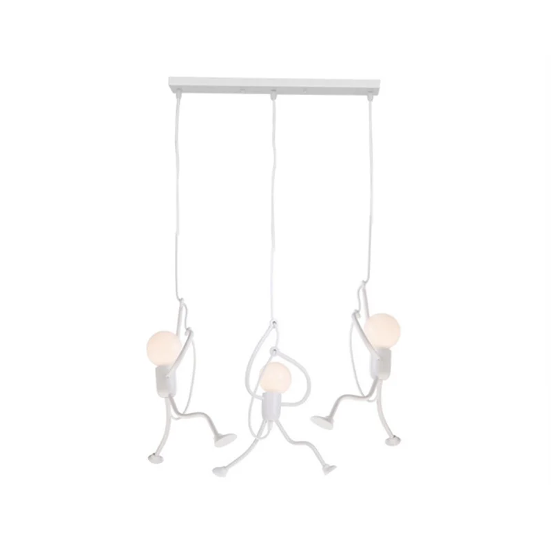 Metalen Hanglamp Figuurvorm LED E27 Zwart Wit Modern Design Woonkamer Eetkamer Slaapkamer Interieur Verlichting | Sansoti