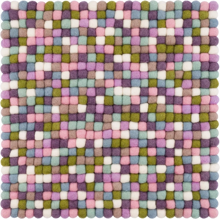 Filzkugel Sitzauflage Greta 36x36 cm|Multi-Pastell|von myfelt
