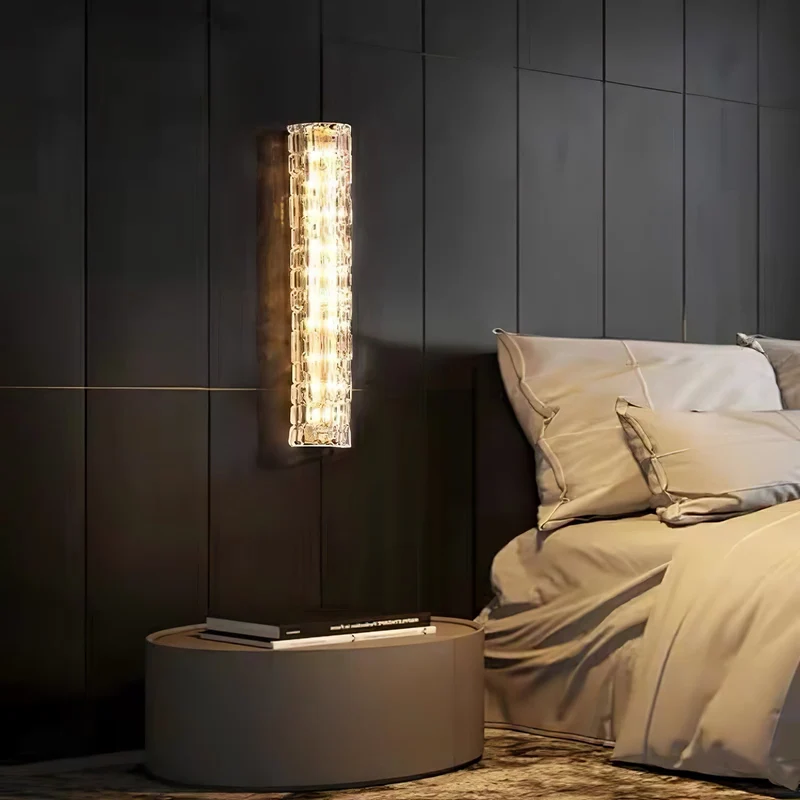 Glazen Wandlamp Goudkleurig Messing Integreerde LED 3000K-6000K Dimbaar Geïntegreerde Verlichting Woonkamer | Sansoti