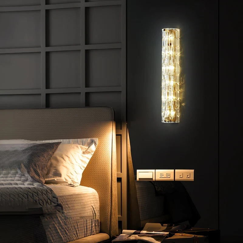 Glazen Wandlamp Goudkleurig Messing Integreerde LED 3000K-6000K Dimbaar Geïntegreerde Verlichting Woonkamer | Sansoti