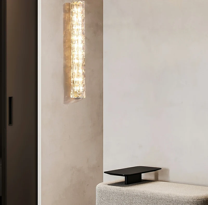 Glazen Wandlamp Goudkleurig Messing Integreerde LED 3000K-6000K Dimbaar Geïntegreerde Verlichting Woonkamer | Sansoti
