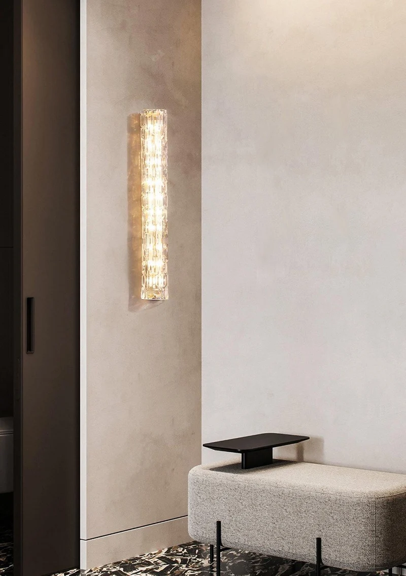 Glazen Wandlamp Goudkleurig Messing Integreerde LED 3000K-6000K Dimbaar Geïntegreerde Verlichting Woonkamer | Sansoti