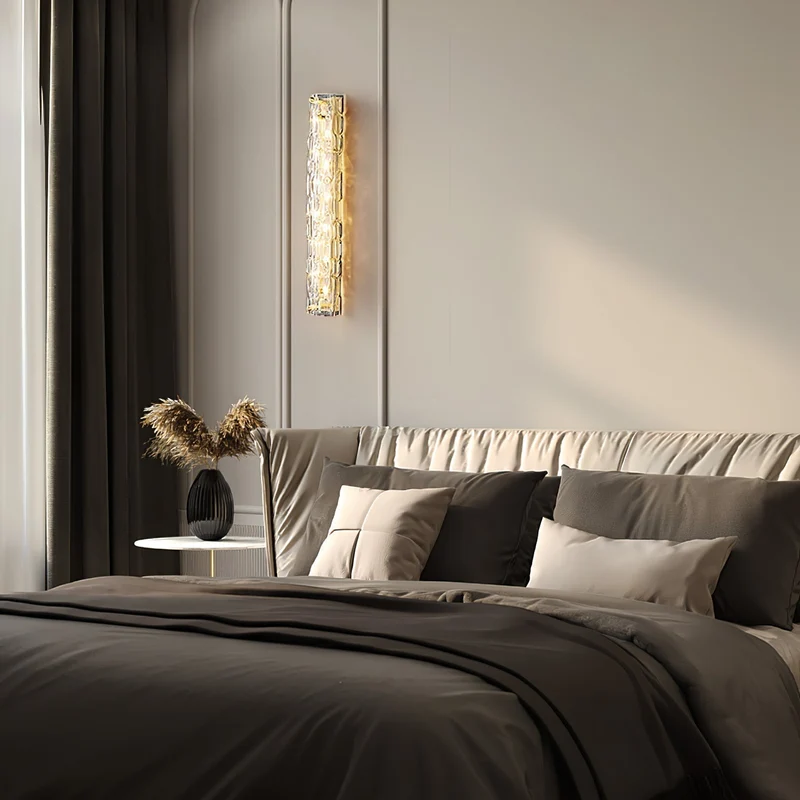 Glazen Wandlamp Goudkleurig Messing Integreerde LED 3000K-6000K Dimbaar Geïntegreerde Verlichting Woonkamer | Sansoti