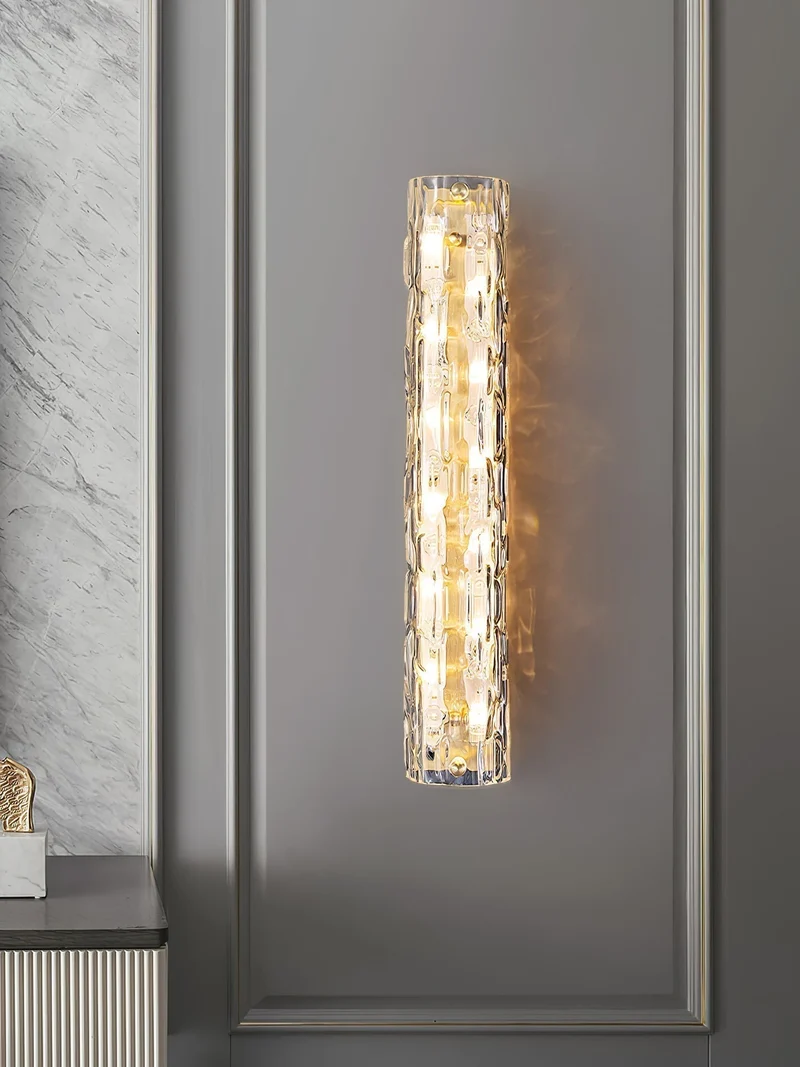 Glazen Wandlamp Goudkleurig Messing Integreerde LED 3000K-6000K Dimbaar Geïntegreerde Verlichting Woonkamer | Sansoti