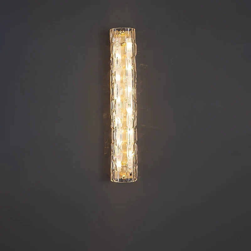 Glazen Wandlamp Goudkleurig Messing Integreerde LED 3000K-6000K Dimbaar Geïntegreerde Verlichting Woonkamer | Sansoti
