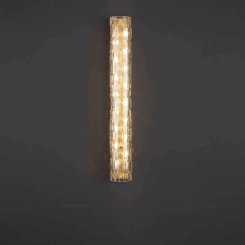 Glazen Wandlamp Goudkleurig Messing Integreerde LED 3000K-6000K Dimbaar Geïntegreerde Verlichting Woonkamer | Sansoti