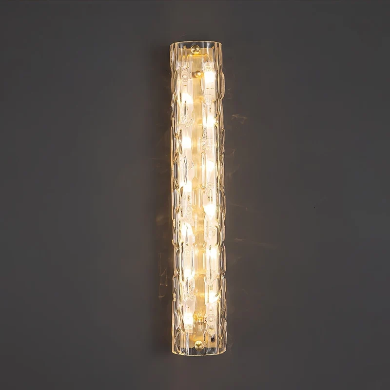 Glazen Wandlamp Goudkleurig Messing Integreerde LED 3000K-6000K Dimbaar Geïntegreerde Verlichting Woonkamer | Sansoti