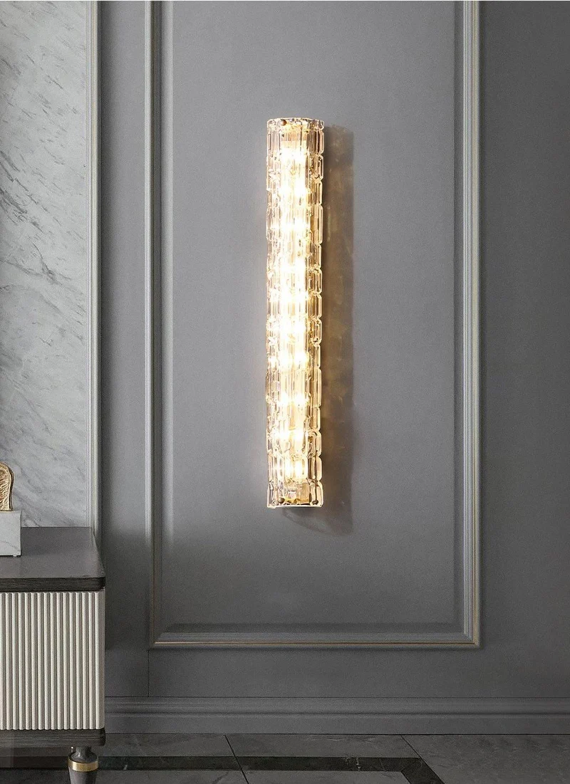 Glazen Wandlamp Goudkleurig Messing Integreerde LED 3000K-6000K Dimbaar Geïntegreerde Verlichting Woonkamer | Sansoti