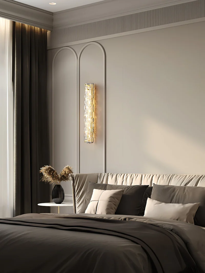 Glazen Wandlamp Goudkleurig Messing Integreerde LED 3000K-6000K Dimbaar Geïntegreerde Verlichting Woonkamer | Sansoti