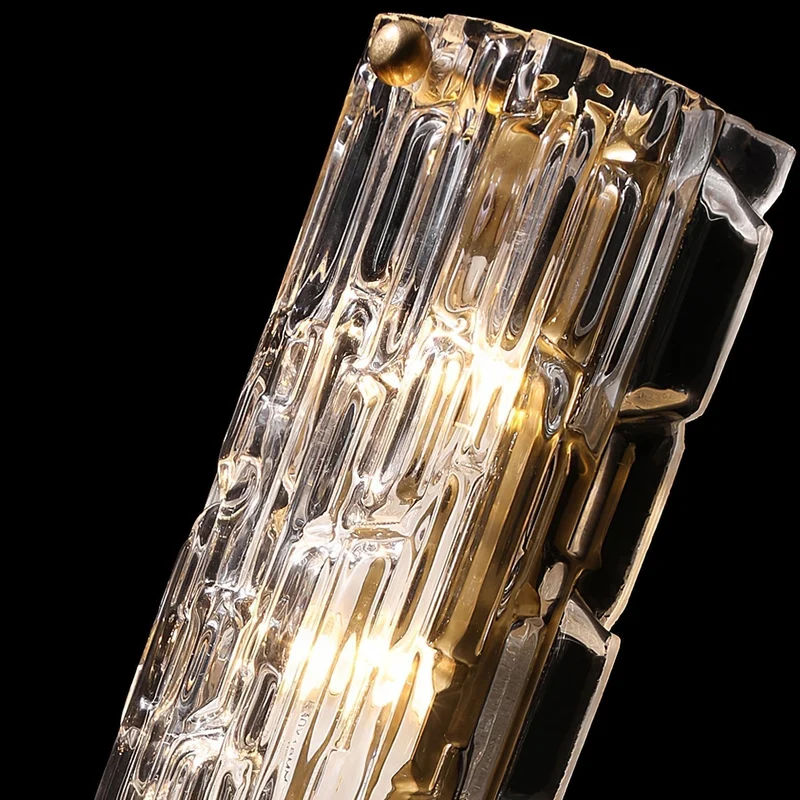 Glazen Wandlamp Goudkleurig Messing Integreerde LED 3000K-6000K Dimbaar Geïntegreerde Verlichting Woonkamer | Sansoti