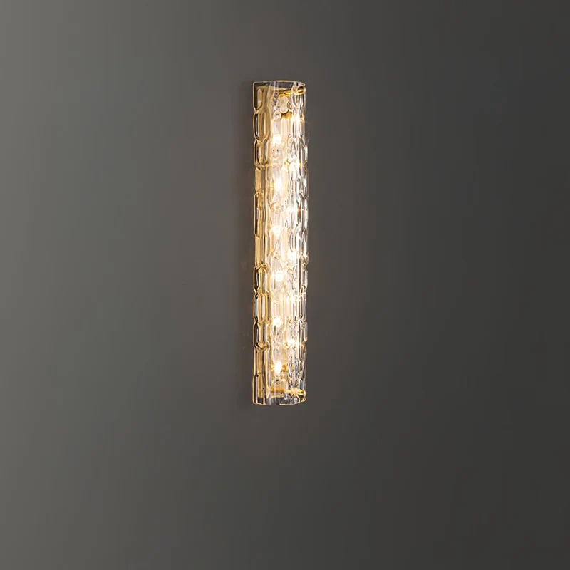 Glazen Wandlamp Goudkleurig Messing Integreerde LED 3000K-6000K Dimbaar Geïntegreerde Verlichting Woonkamer | Sansoti
