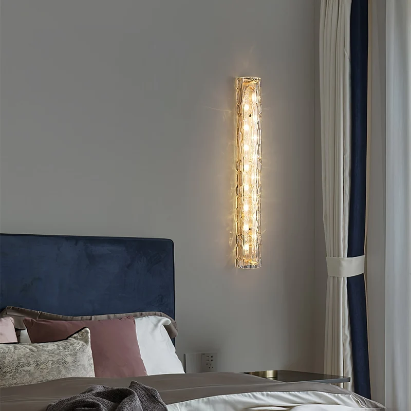 Glazen Wandlamp Goudkleurig Messing Integreerde LED 3000K-6000K Dimbaar Geïntegreerde Verlichting Woonkamer | Sansoti