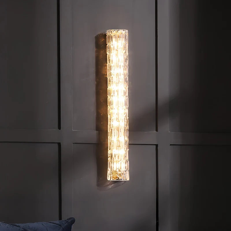 Glazen Wandlamp Goudkleurig Messing Integreerde LED 3000K-6000K Dimbaar Geïntegreerde Verlichting Woonkamer | Sansoti