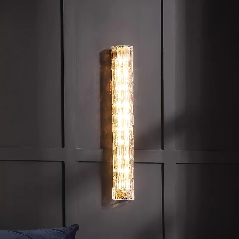 Glazen Wandlamp Goudkleurig Messing Integreerde LED 3000K-6000K Dimbaar Geïntegreerde Verlichting Woonkamer | Sansoti